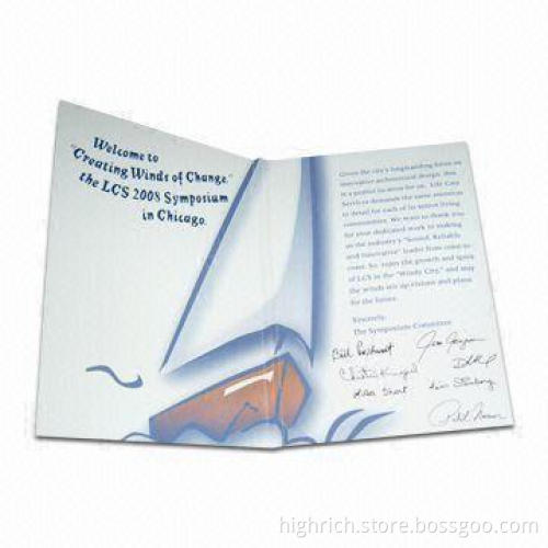 White Paper Musical Pre-recorded Greeting Card with 180 x 125mm Unfolded Size